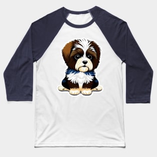 Cute Cartoon Havanese Puppy Dog Baseball T-Shirt